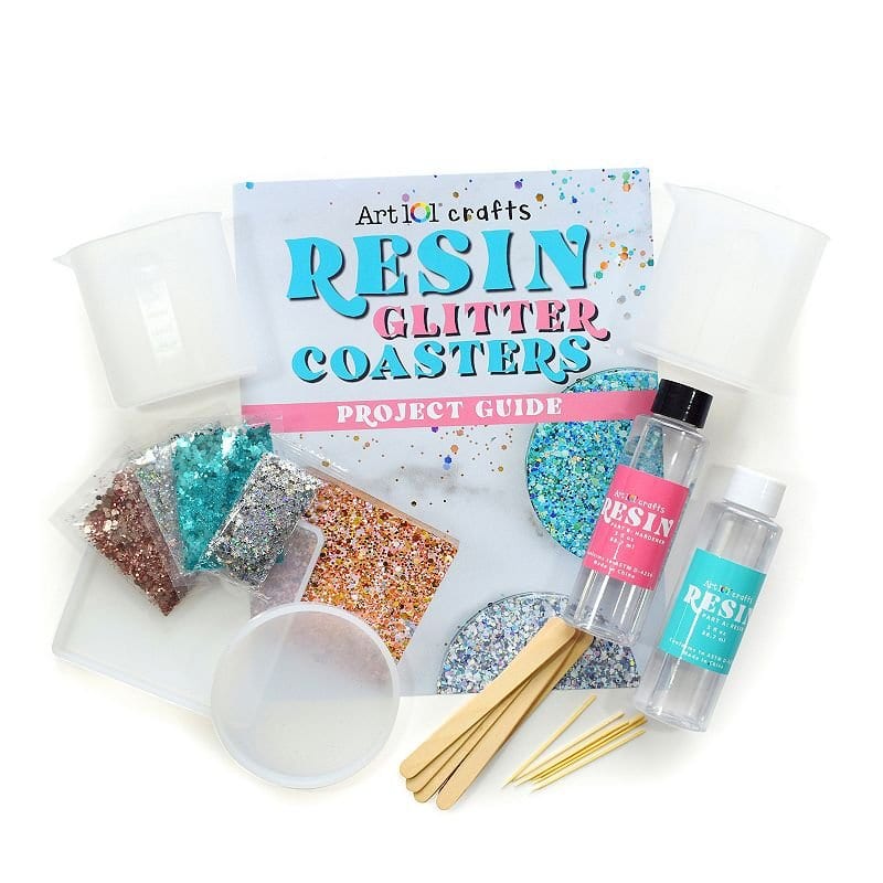 Art 101 Crafts Floral Resin Coaster Kit, 38 Pc
