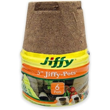 Jiffy 5 in Peat Seed Starting Pots, 6 Pack