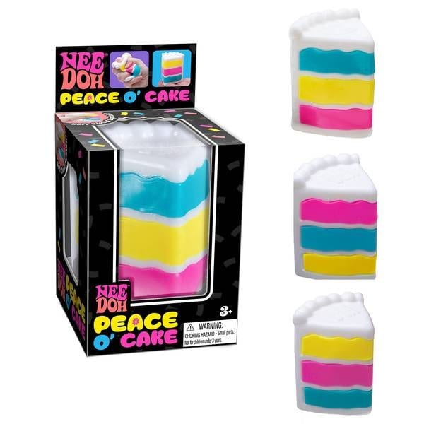 NeeDoh Peace O' Cake Squish Toy, Cake Slice