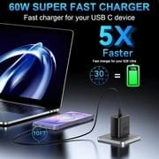 Cabepow 60W USB C Charger with 6FT USB C Cable