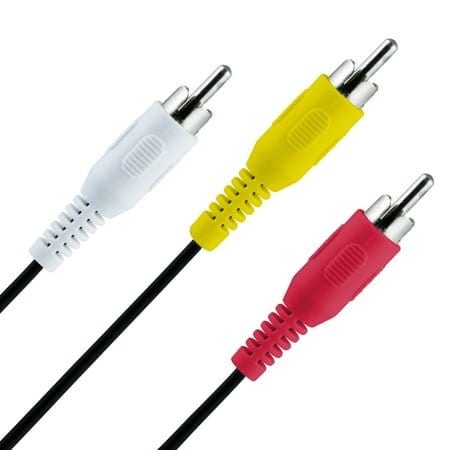 onn. 6 ft Composite A/V Cable RCA Red Yellow White