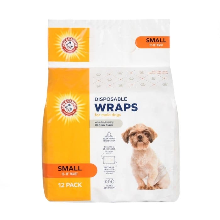 Arm & Hammer Male Dog Wraps Small 12 Count
