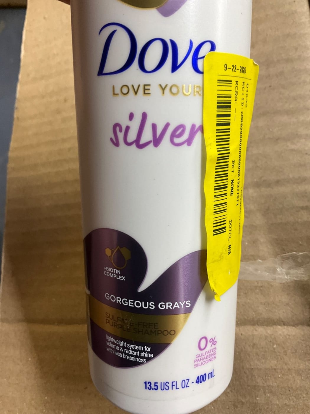 Dove Love Your Silver Purple Shampoo 13.5 oz