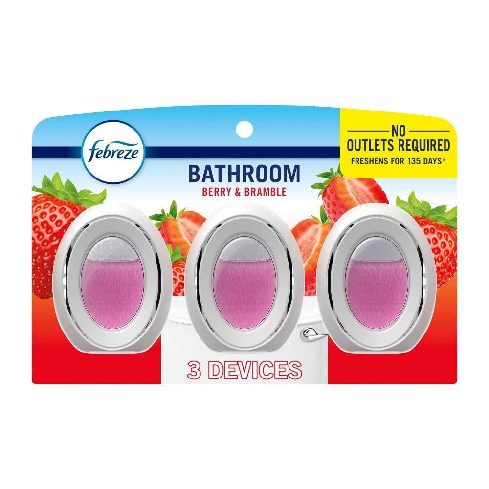 Febreze Bathroom Air Freshener Berry Bramble 3ct