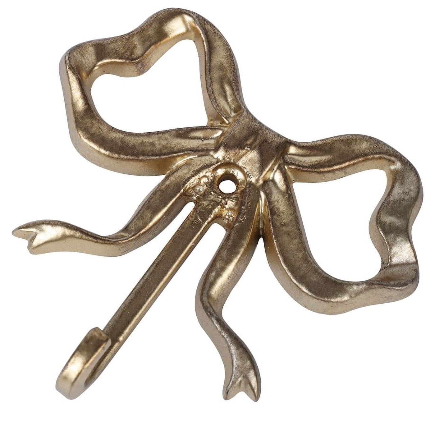 Home Decor Collection Gold Bow Wall Hook 3.7in