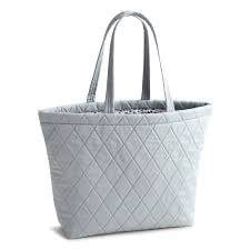 Vera Bradley East West Tote, Gray Quilted