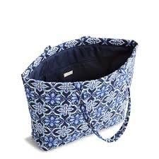 Vera Bradley East West Tote, Blue Quilted Cotton