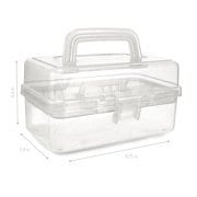 Hello Hobby Storage Case with Lift-Out Tray, Clear