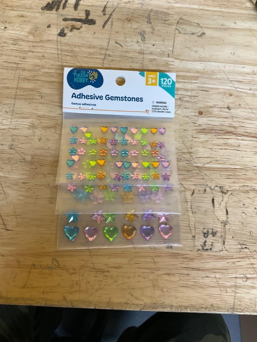 Hello Hobby 120pc Adhesive Gemstones Multicolor