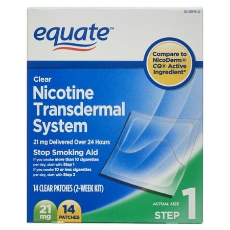 Equate Nicotine Patch Step 1 21mg 14 Count