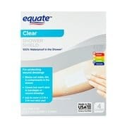 Equate Clear Shower Shield Covers, 4 Count, 4x5 In