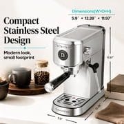 Casabrews 5418 Basic Espresso Machine, Stainless