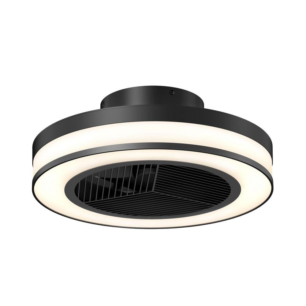 Artika Elton Matte Black LED Caged Ceiling Fan