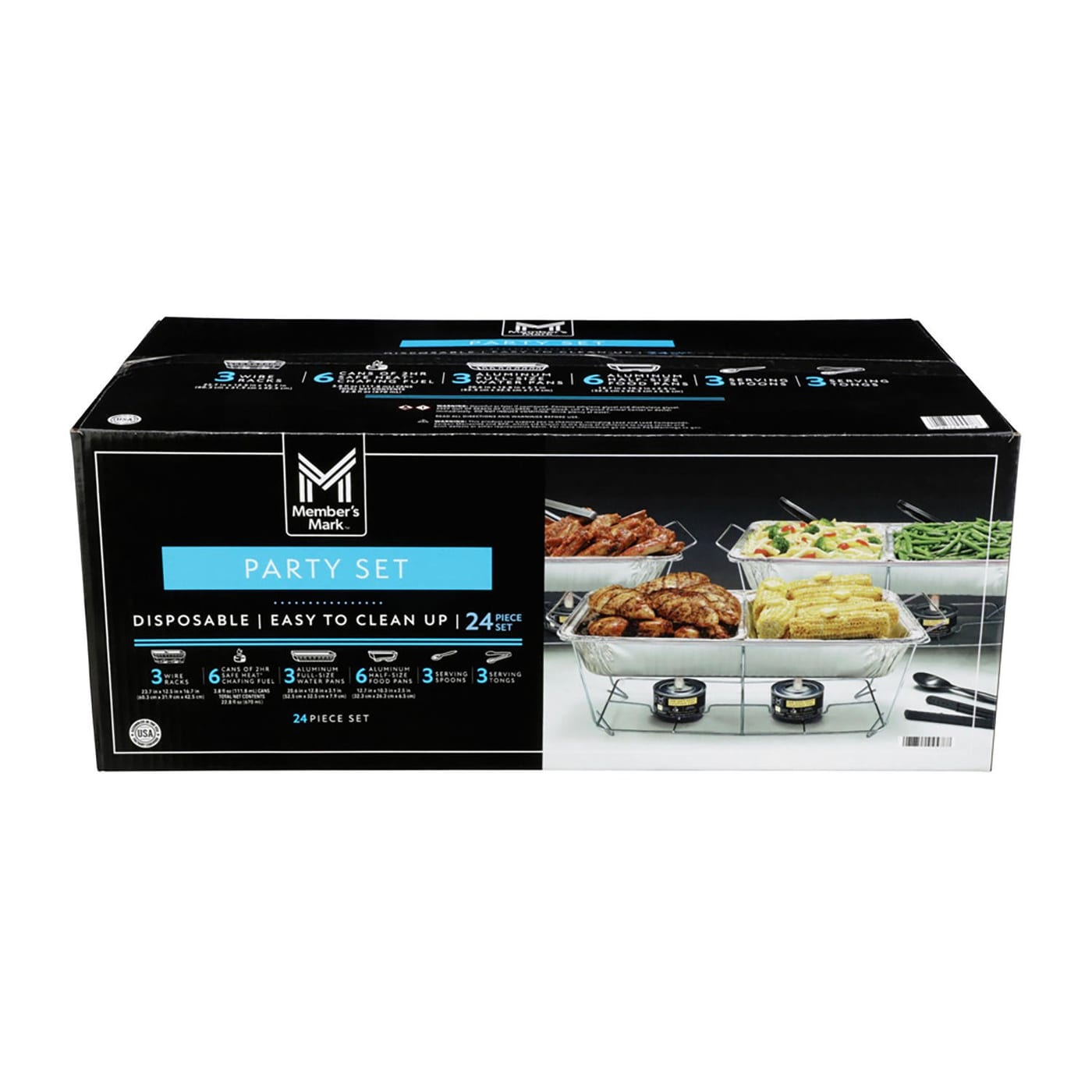 Member's Mark 24pc Party Set w/ Chafing Fuel