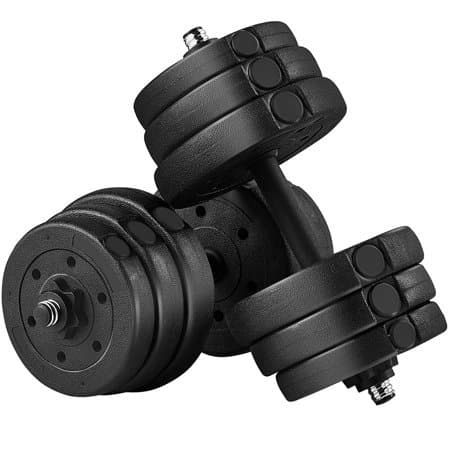 Yaheetech Adjustable Vinyl Dumbbell Weight Set