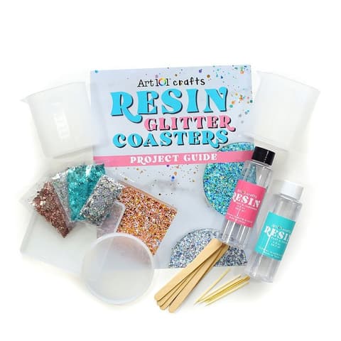 Art 101 Crafts Floral Resin Coaster Kit, 38 Pc