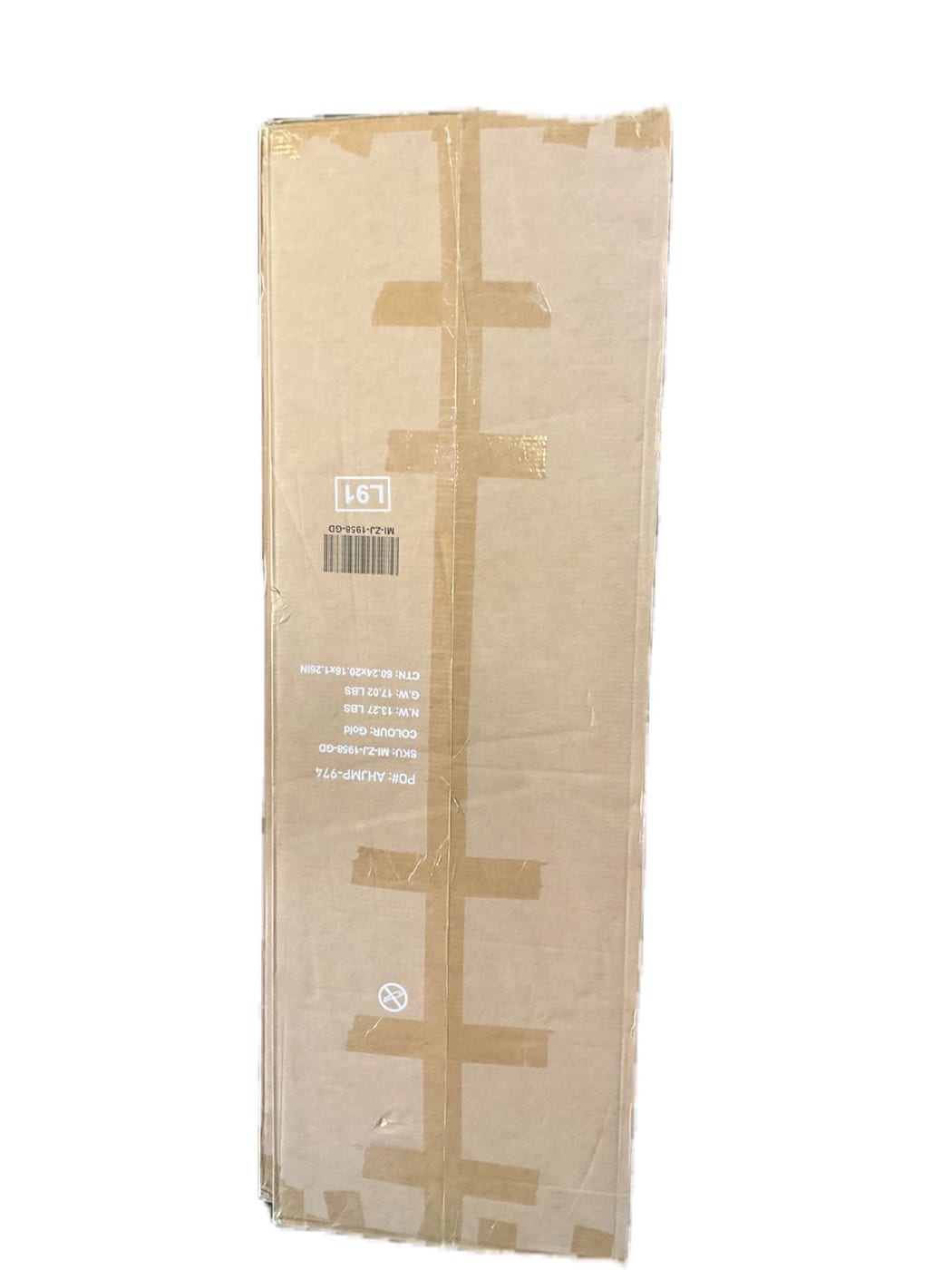 Fredees Full Length Floor Mirror 58x19 Gold