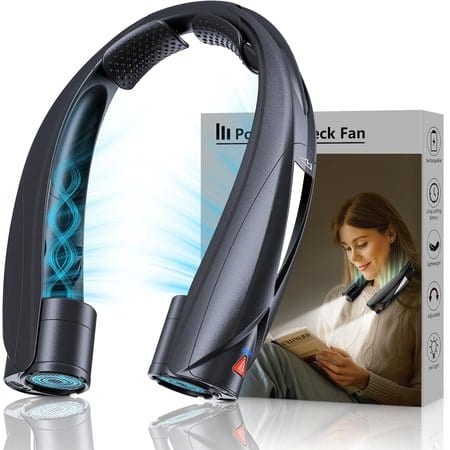 Portable Neck Fan with LED Reading Light