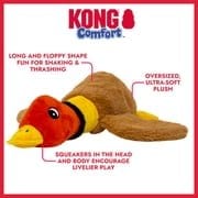 KONG Comfort Duck Plush Squeaker Dog Toy XL Red