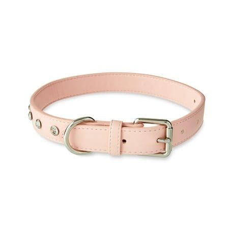 Vibrant Life Rhinestone Dog Collar Pink Large