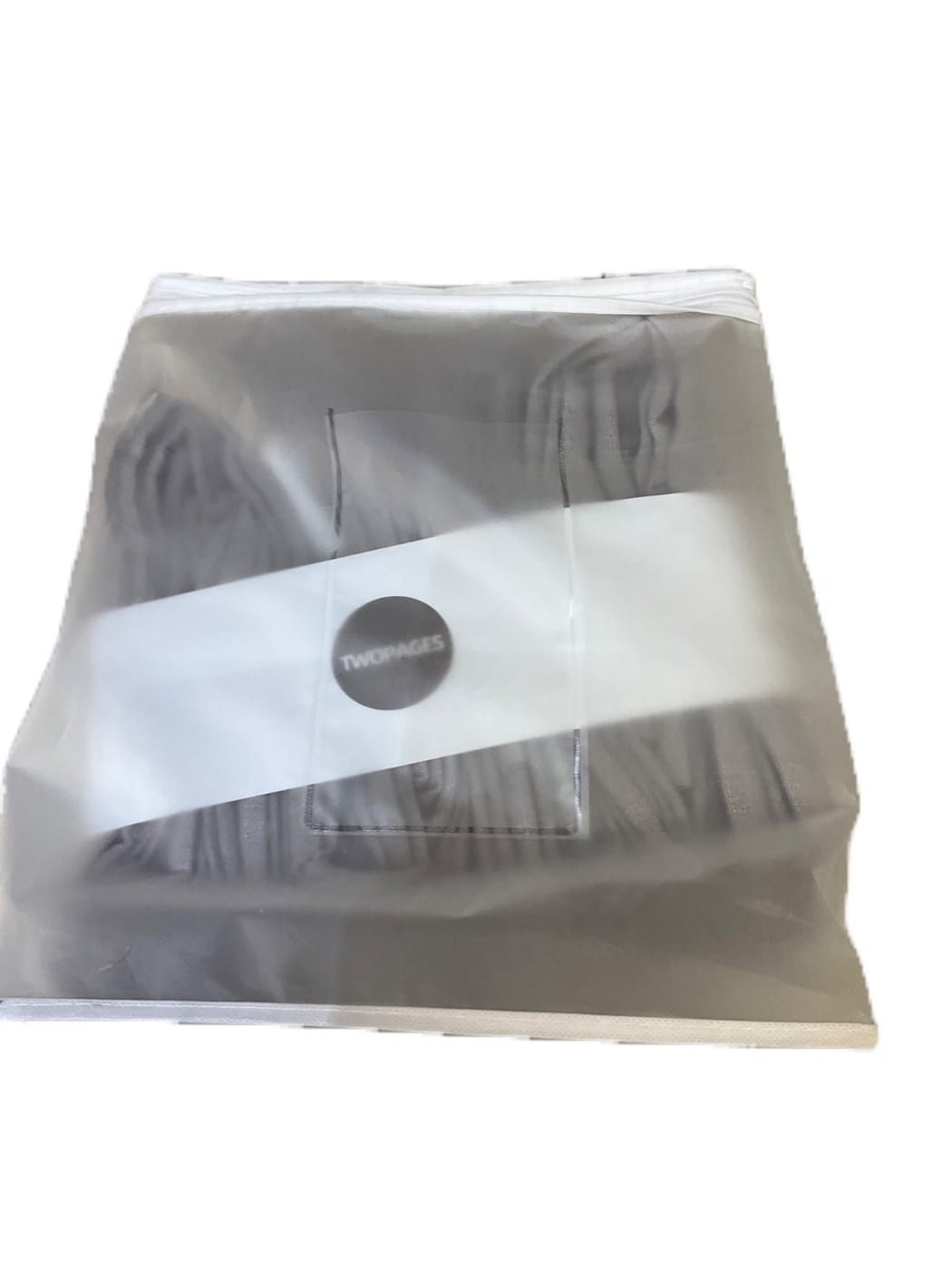 TWOPAGES Fabric Storage Bin/Organizer in Zip Bag