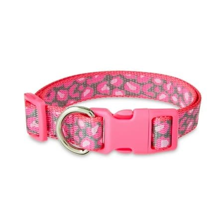 Vibrant Life Reflective Dog Collar Pink Cheetah M