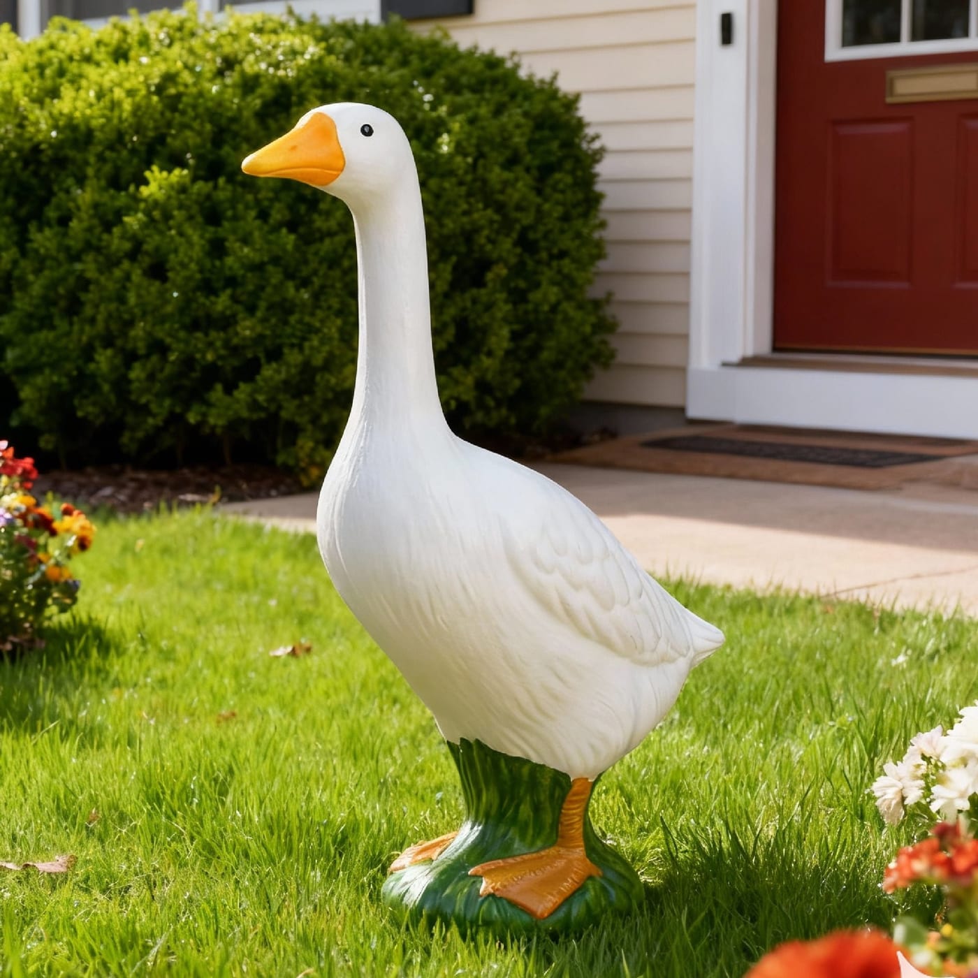 Mainstays Porch Goose Garden Statue 19.6" Tall