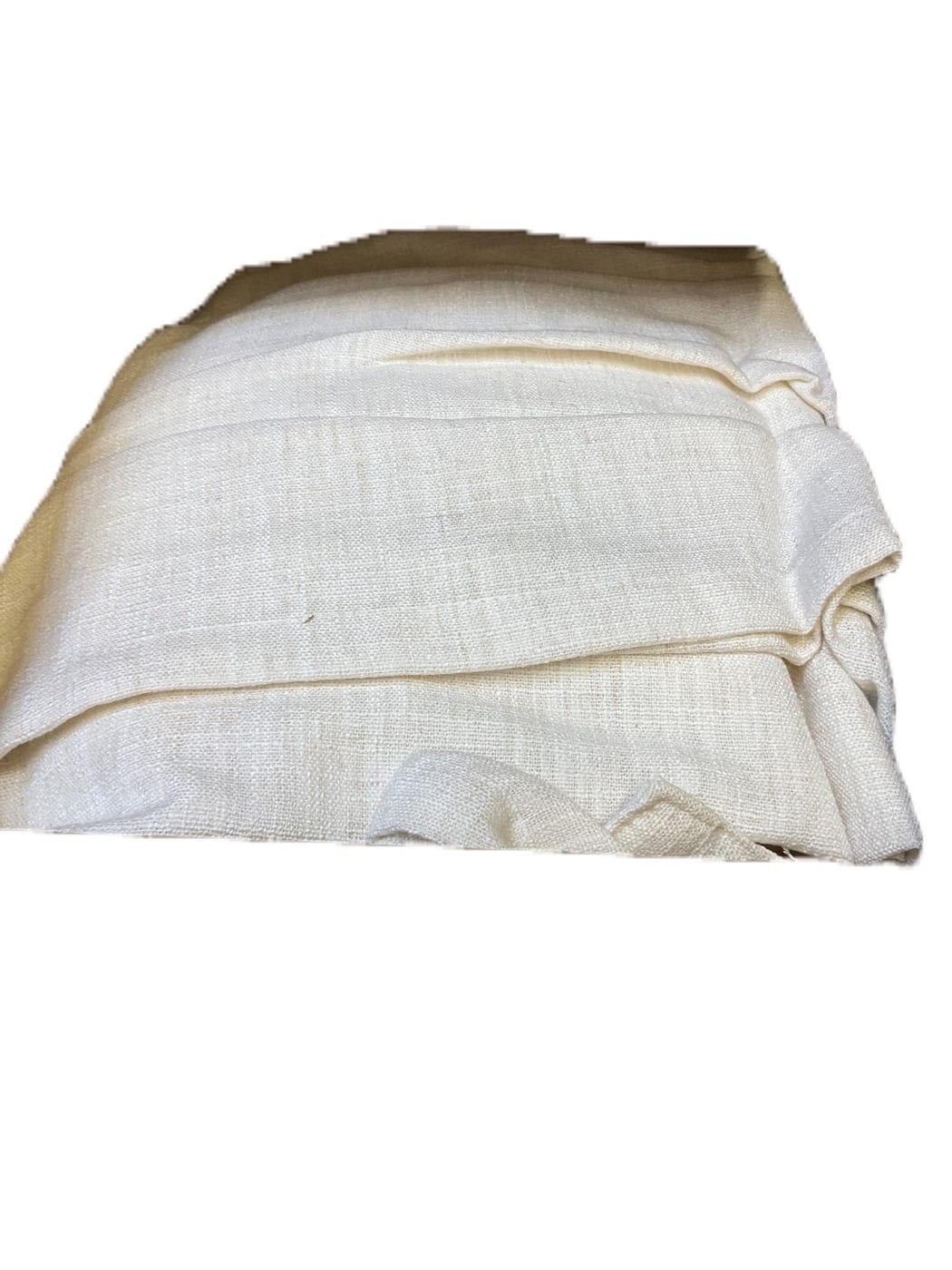 Cream Textured Linen-Look Fabric Panel or Curtain