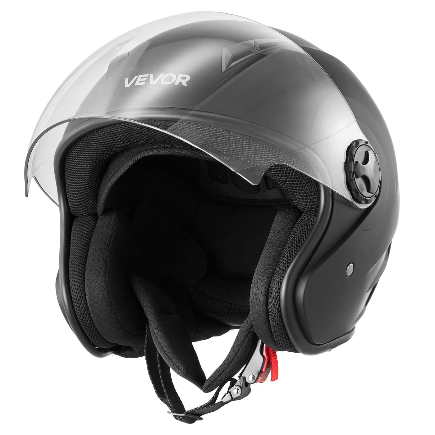 VEVOR Open Face Motorcycle Helmet, Size L, Black