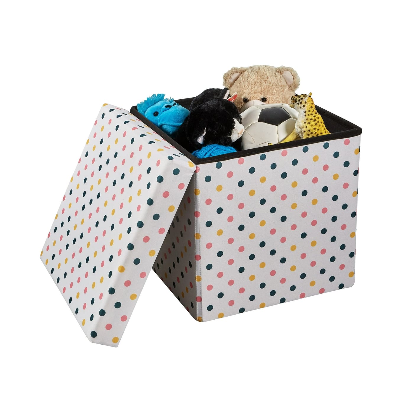 Kvell Collapsible Toy Storage Bin, Rainbow 15in