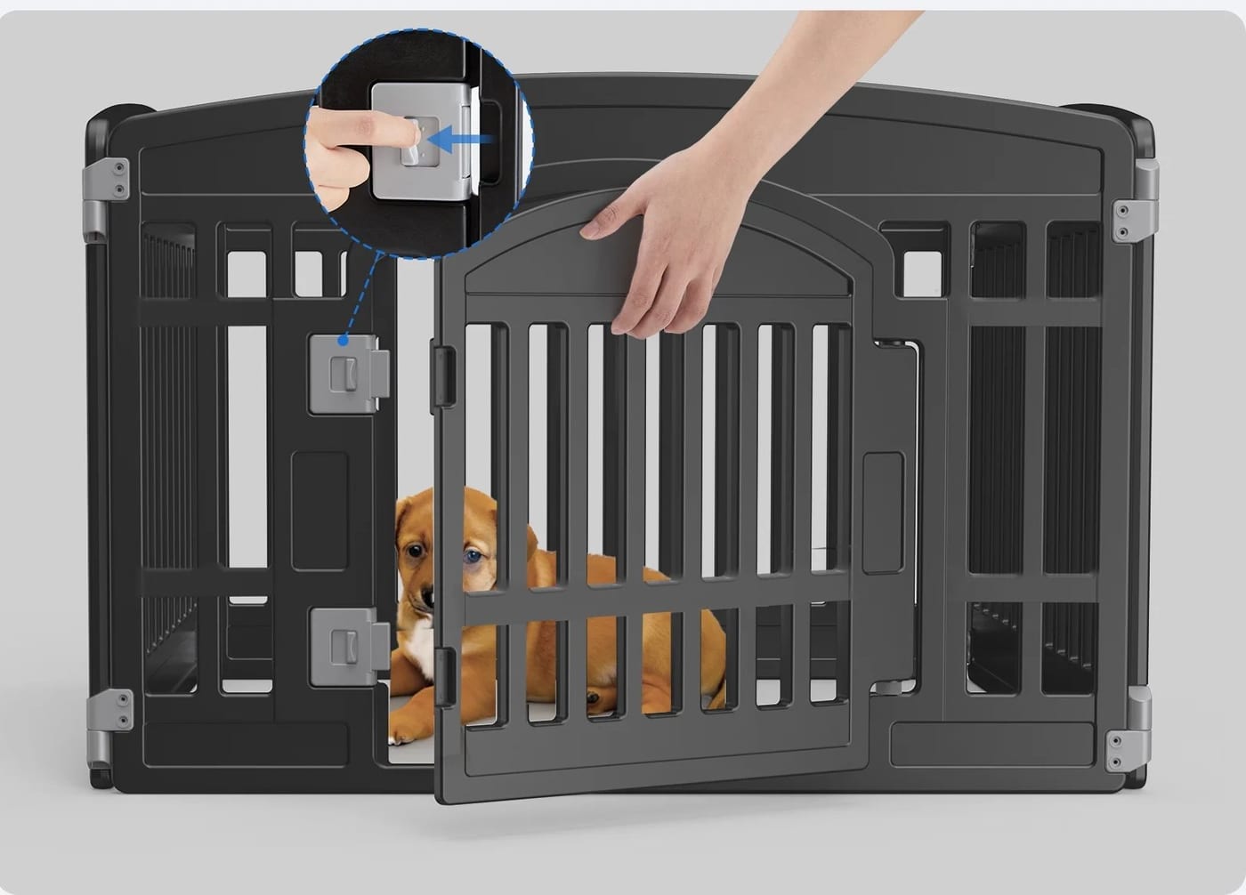 EDX 4-Panel 24" Foldable Pet Playpen w/ Door