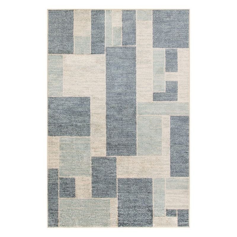 Nourison Astra Machine Washable 4x6 Blue Ivory Rug