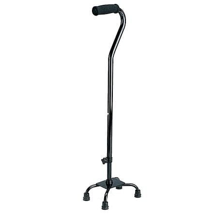 Medline Bariatric Quad Cane Small Base Black