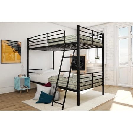 Mainstays Twin over Twin Metal Bunk Bed Black