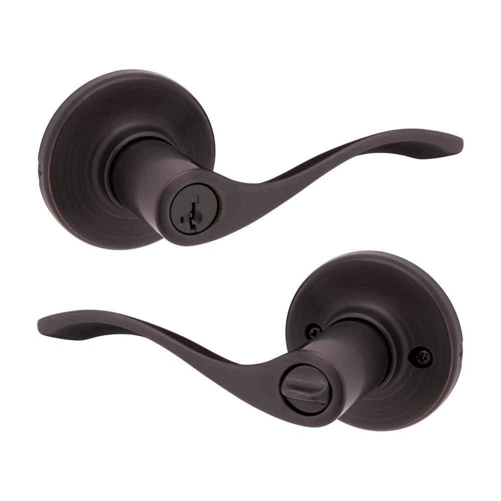Kwikset Balboa Venetian Bronze Keyed Entry Lever