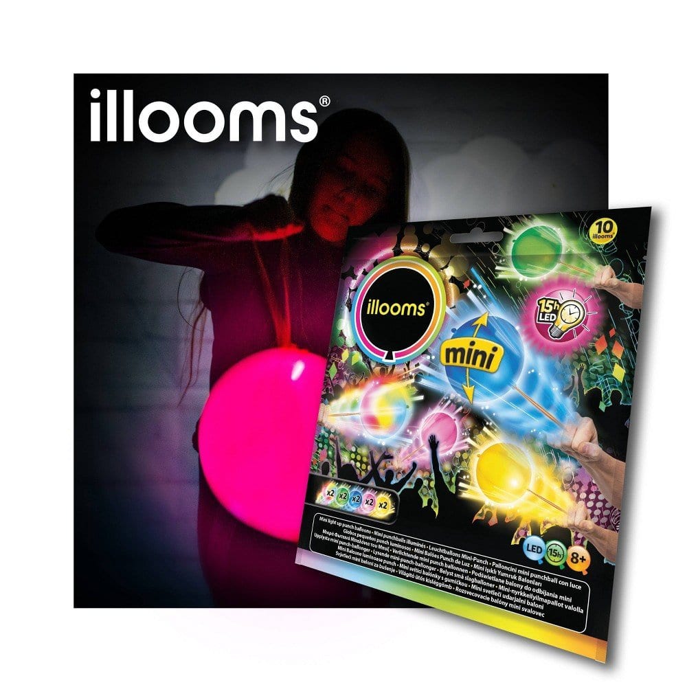 Illooms Mini Punch LED Light-Up Balloons 10ct 7in