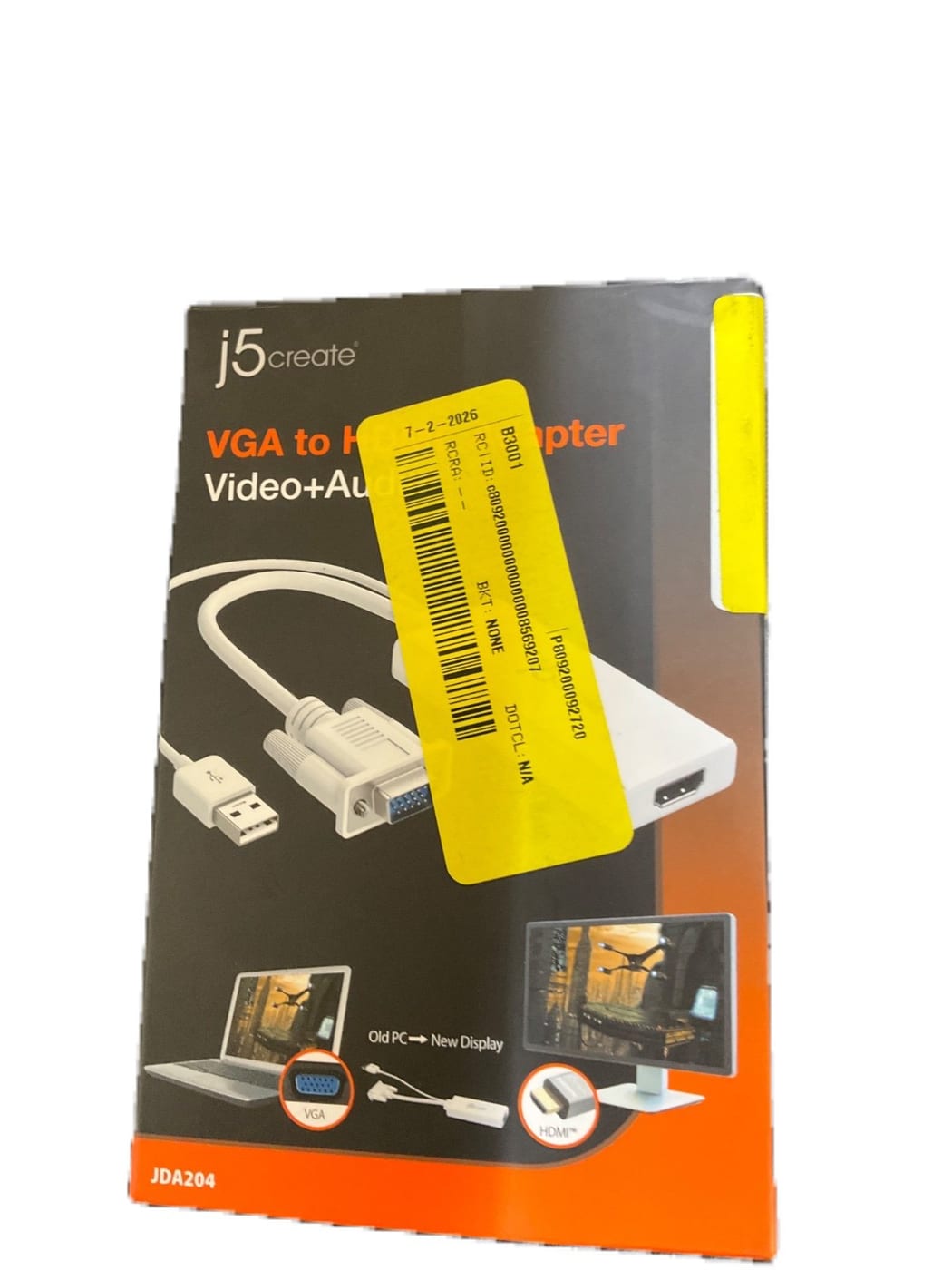 j5create JDA204 VGA to HDMI Adapter Video+Audio