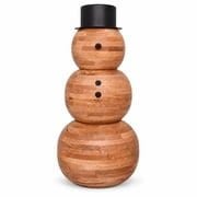 Holiday Time Wood Snowman Decor w/ Metal Hat 34in