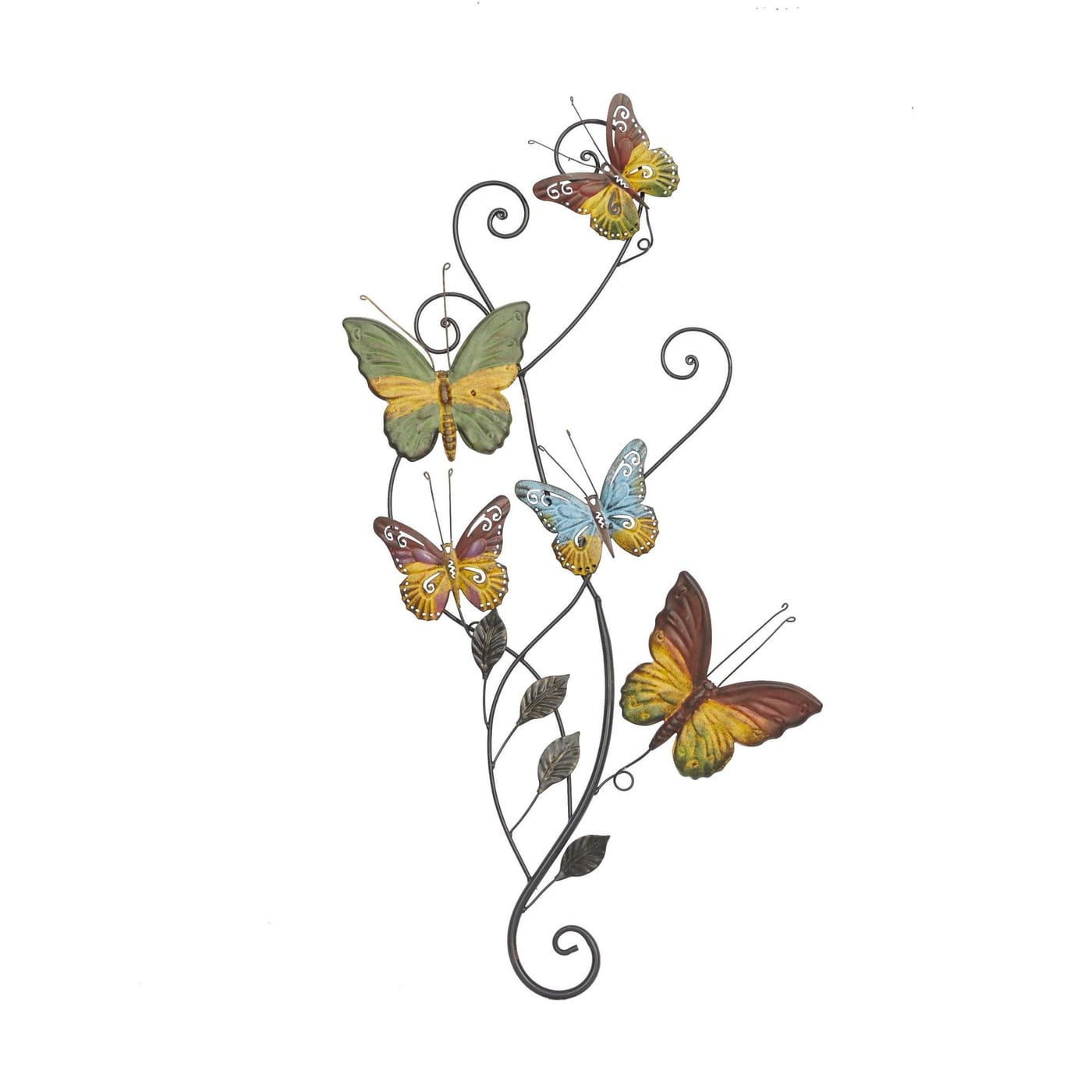 DecMode Metal Butterfly Wall Decor 15x23 in