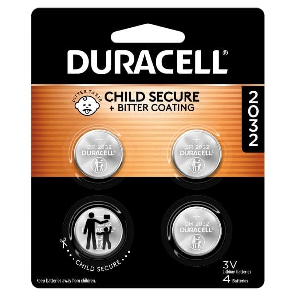 Duracell 2032 3V Lithium Coin Batteries, 3 Pack