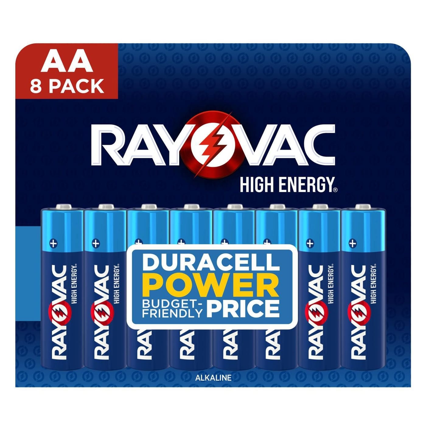 Rayovac High Energy AA Alkaline Batteries 8 Pack