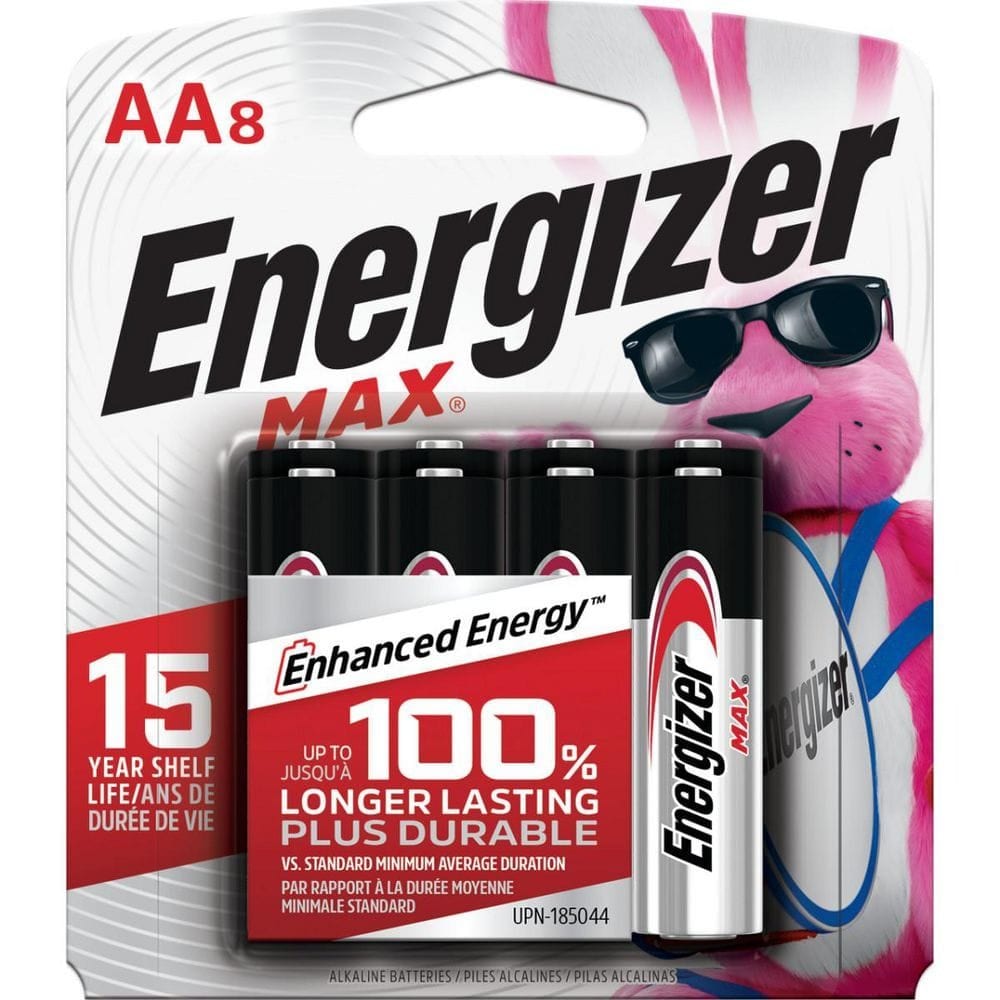 Energizer MAX AA Alkaline Batteries 8 Pack