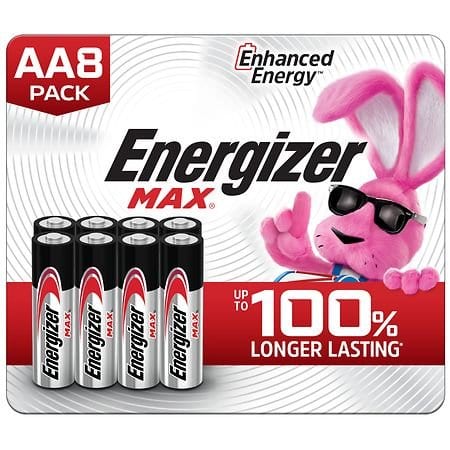 Energizer MAX AA Alkaline Batteries, 8 Pack
