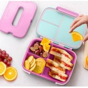 Ello Benni Kids Bento Lunch Box w/ Charms, Pink