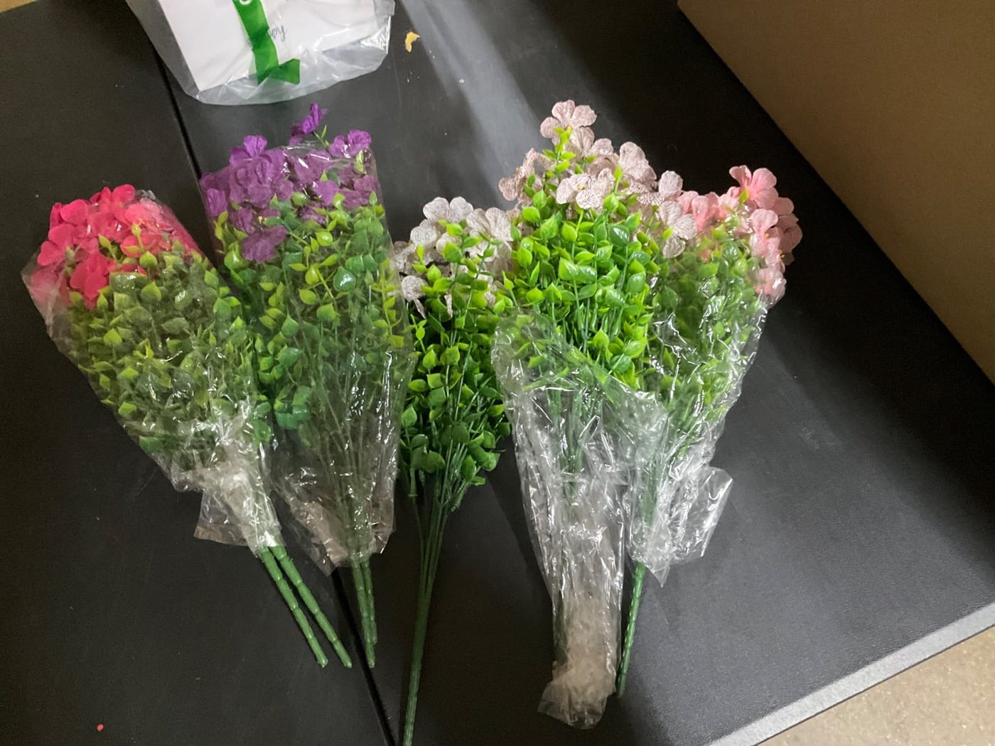 Artificial Flower Bundles, Assorted Colors, 4 Pc