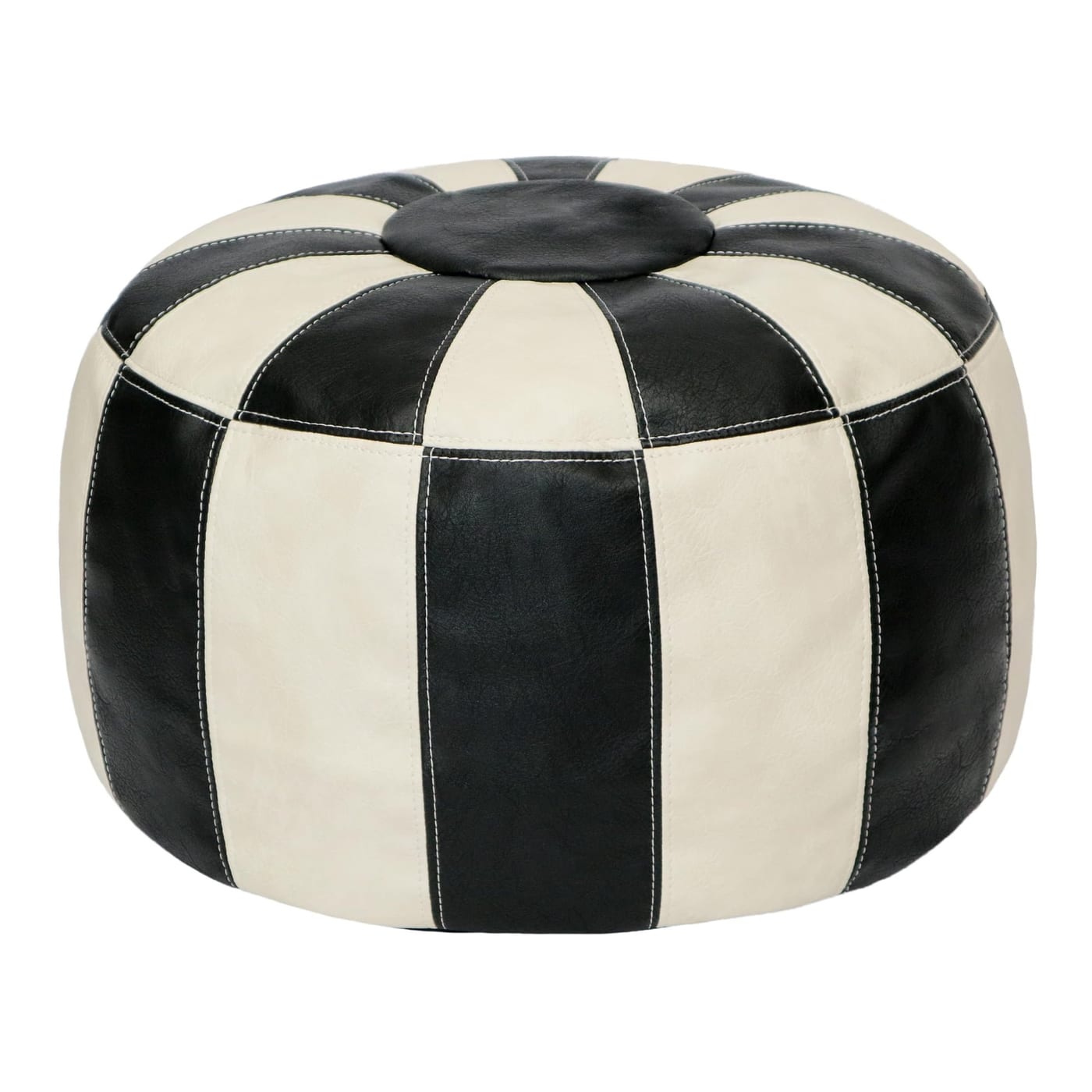 Thgonwid Unstuffed Moroccan Faux Leather Pouf