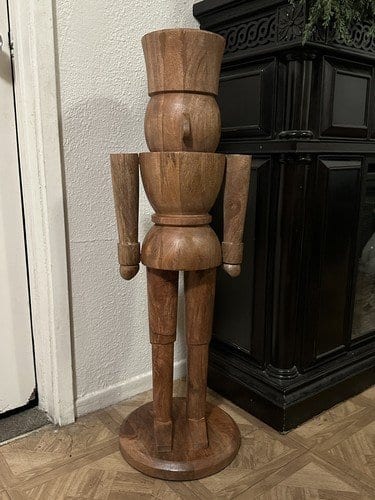 My Texas House Wood Nutcracker Decor, Brown, 3ft