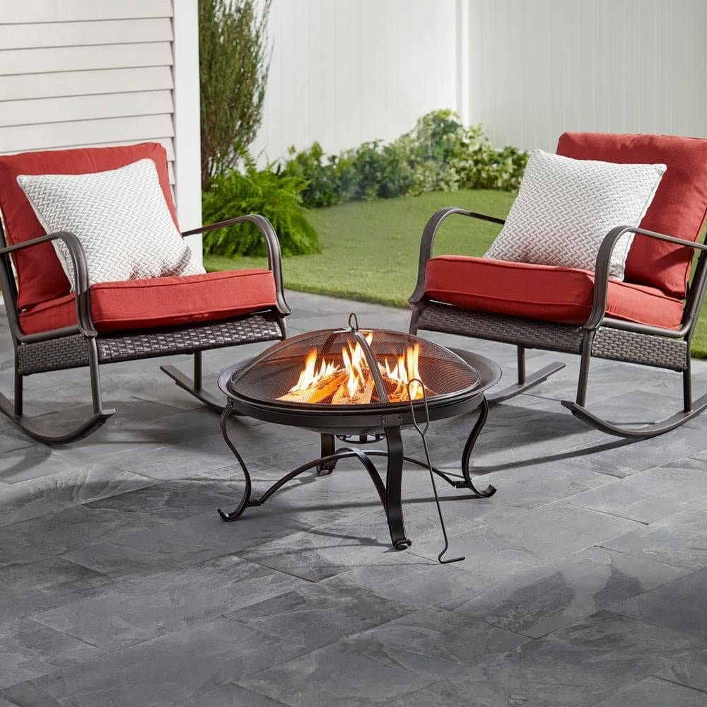 Hampton Bay Sadler 30 in Outdoor Fire Pit Bronze