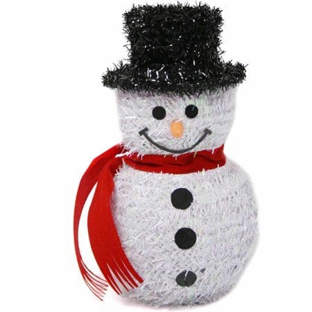 Holiday Time Wood Snowman Decor w/ Metal Hat 34in