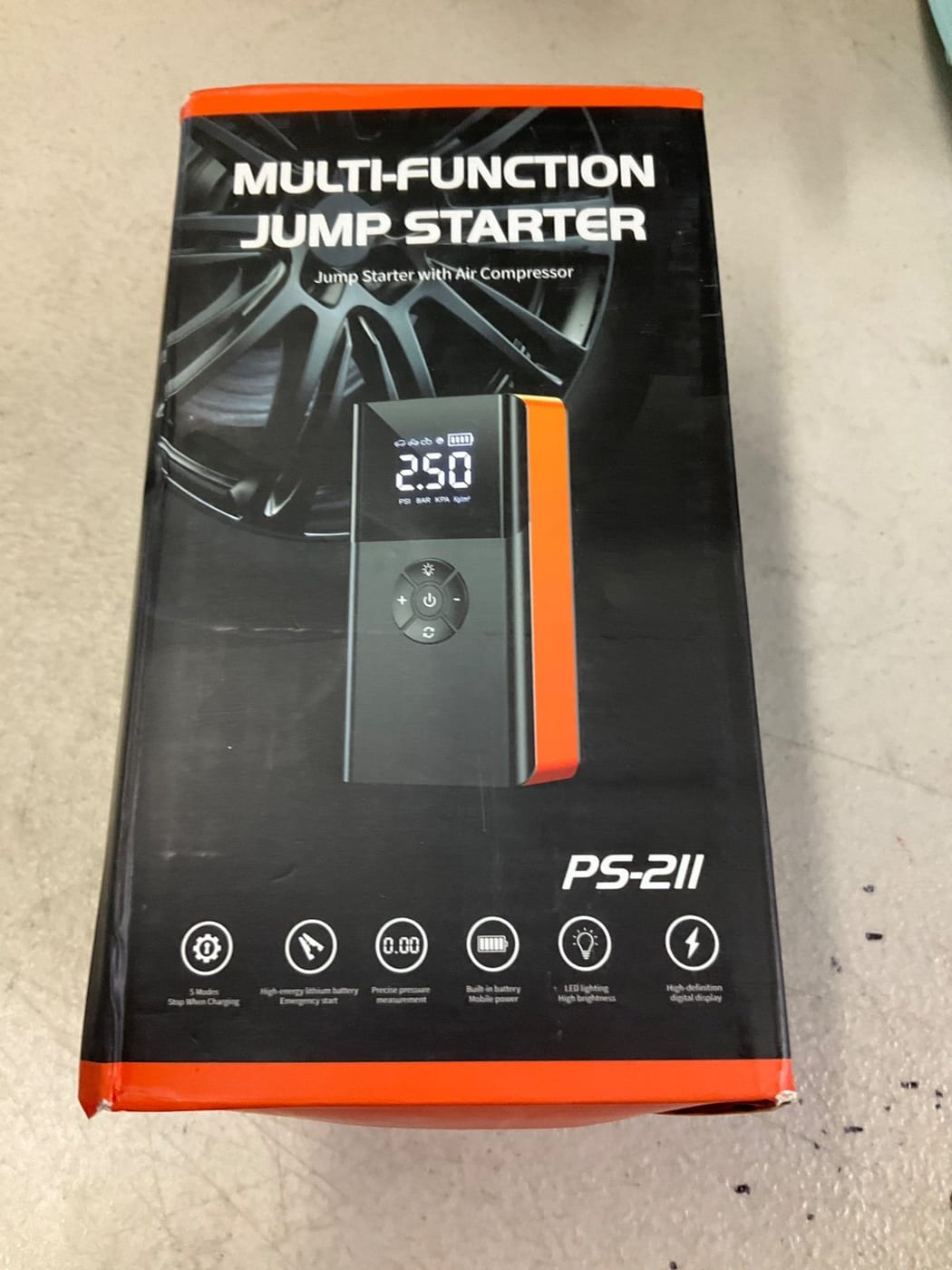 Multi-Function Jump Starter w/ Air Compressor
